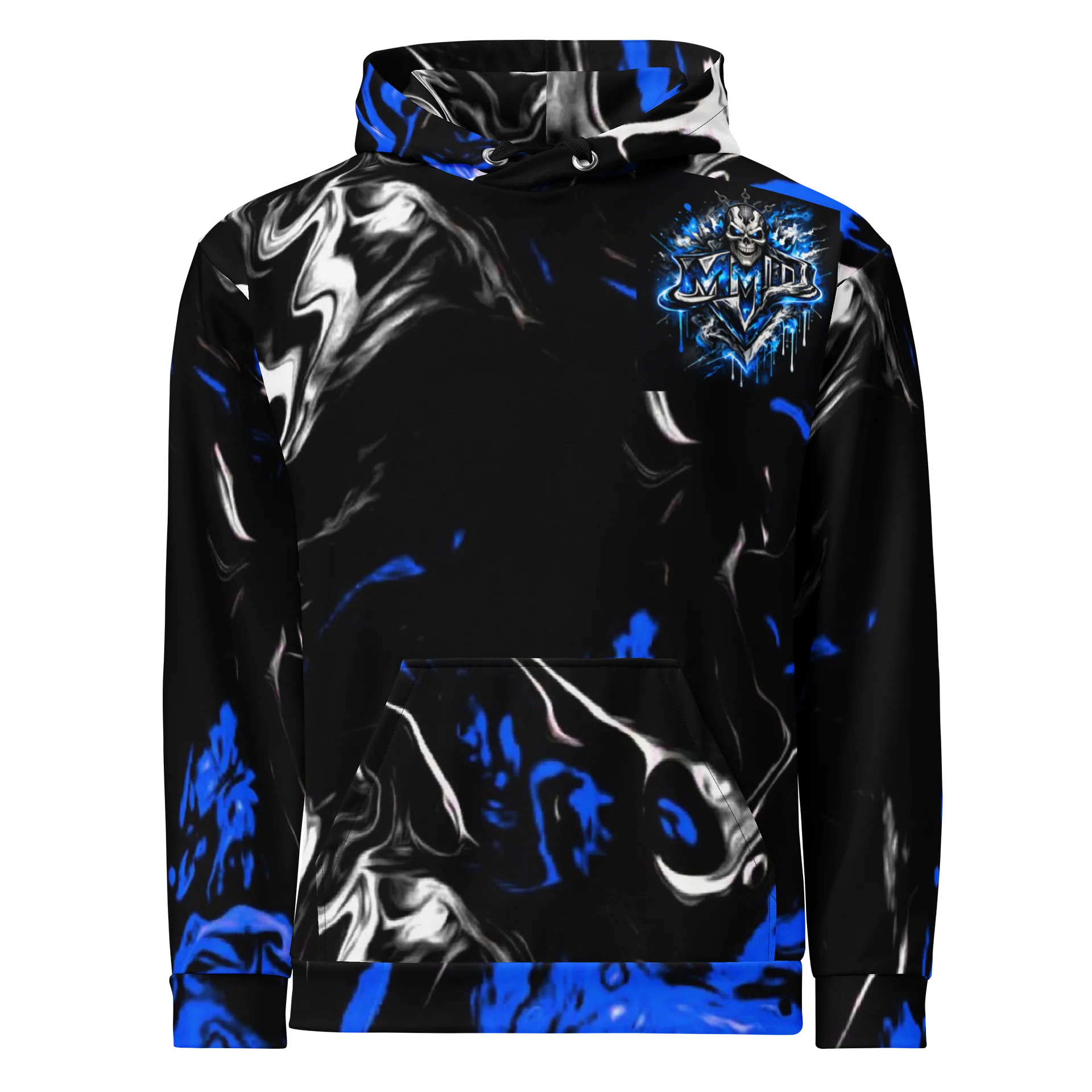 Blue Noir Marble Hoodie product image (1)
