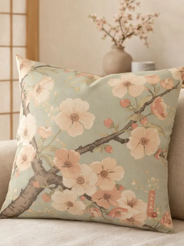 Soft Blossom Branch Cushion Cover product image (1)