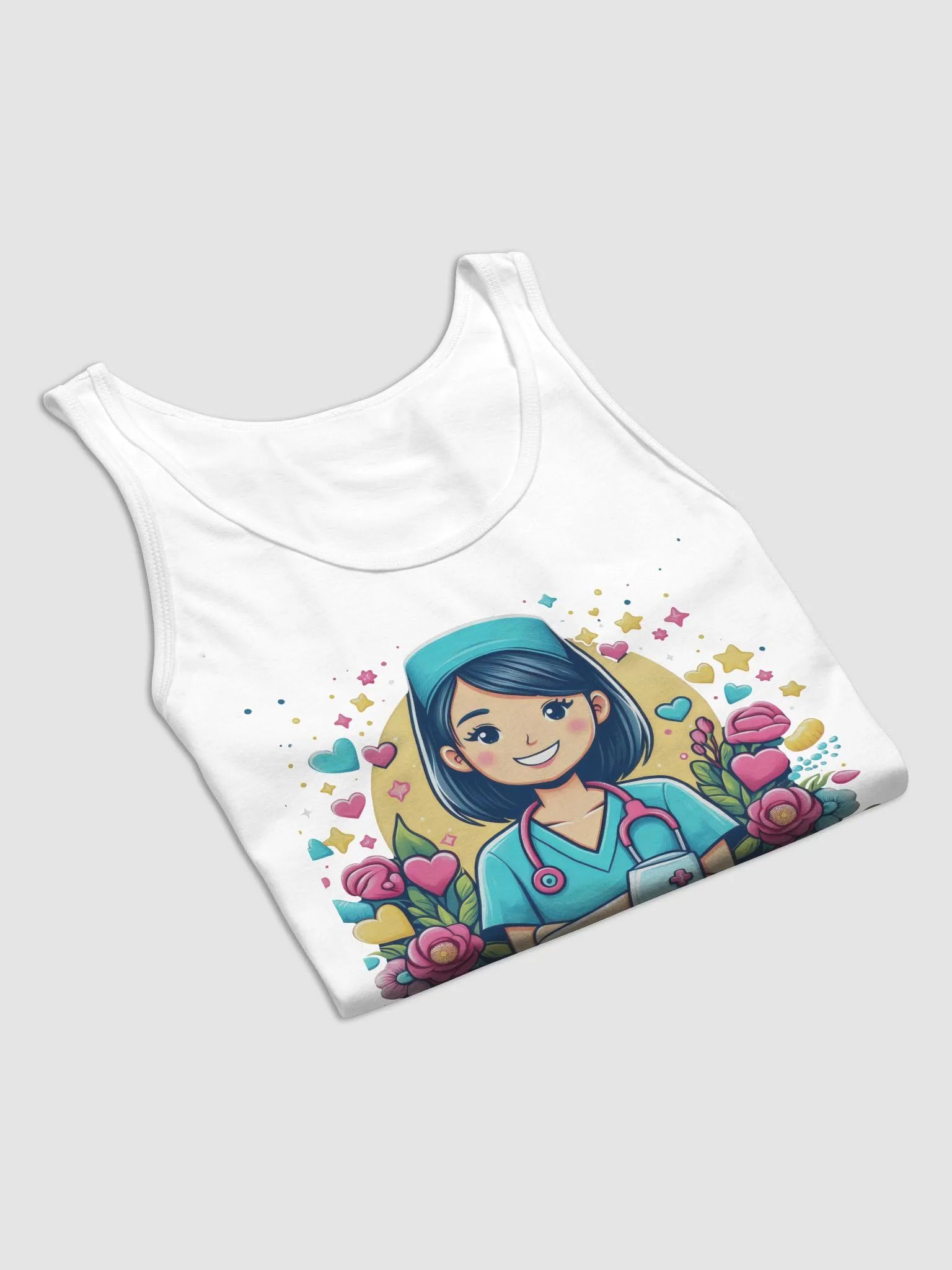 Smiling Nurse Scrubs Tank product image (73)