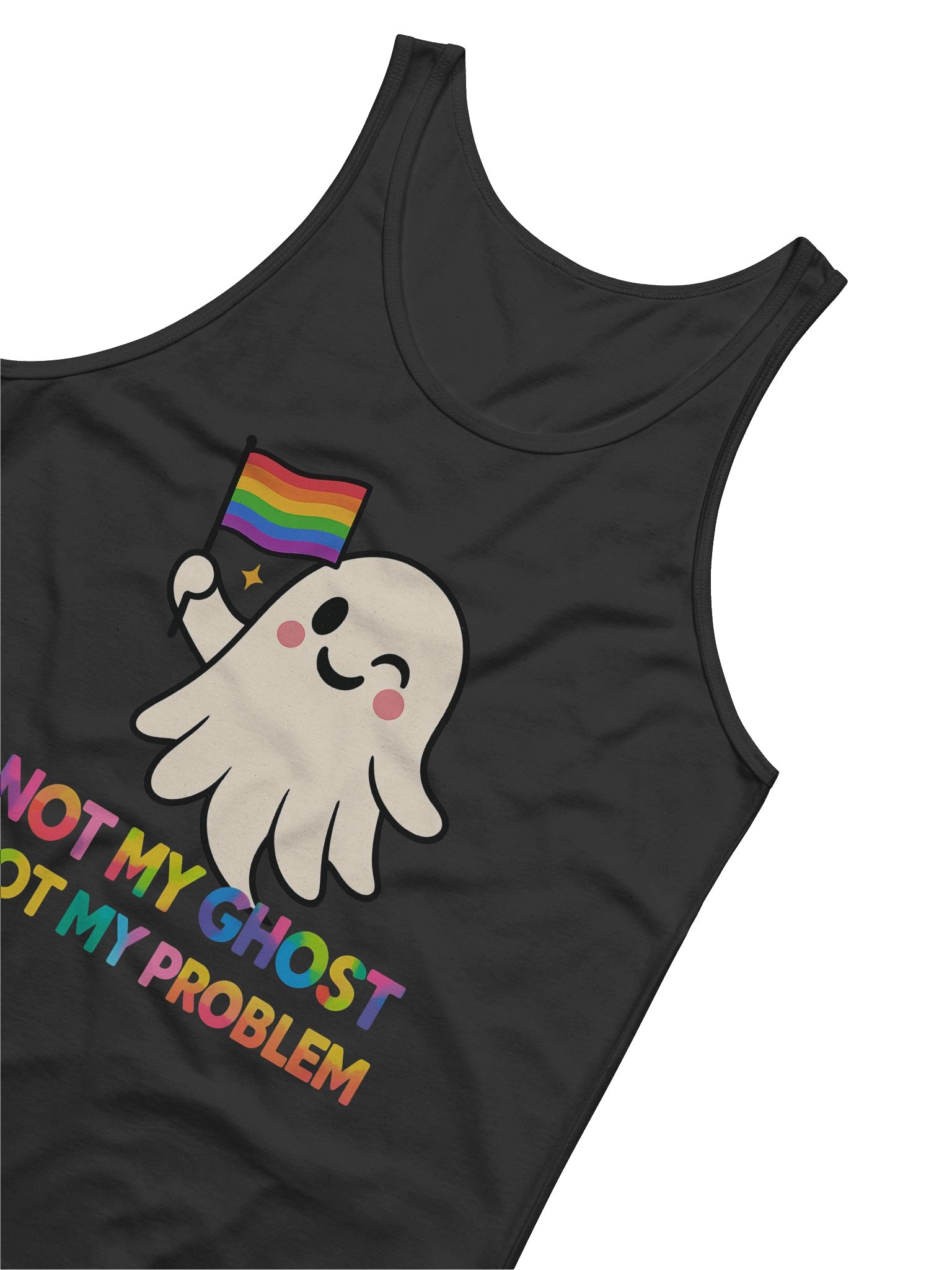 Pride Flag Ghost Flow Jersey Tank product image (2)