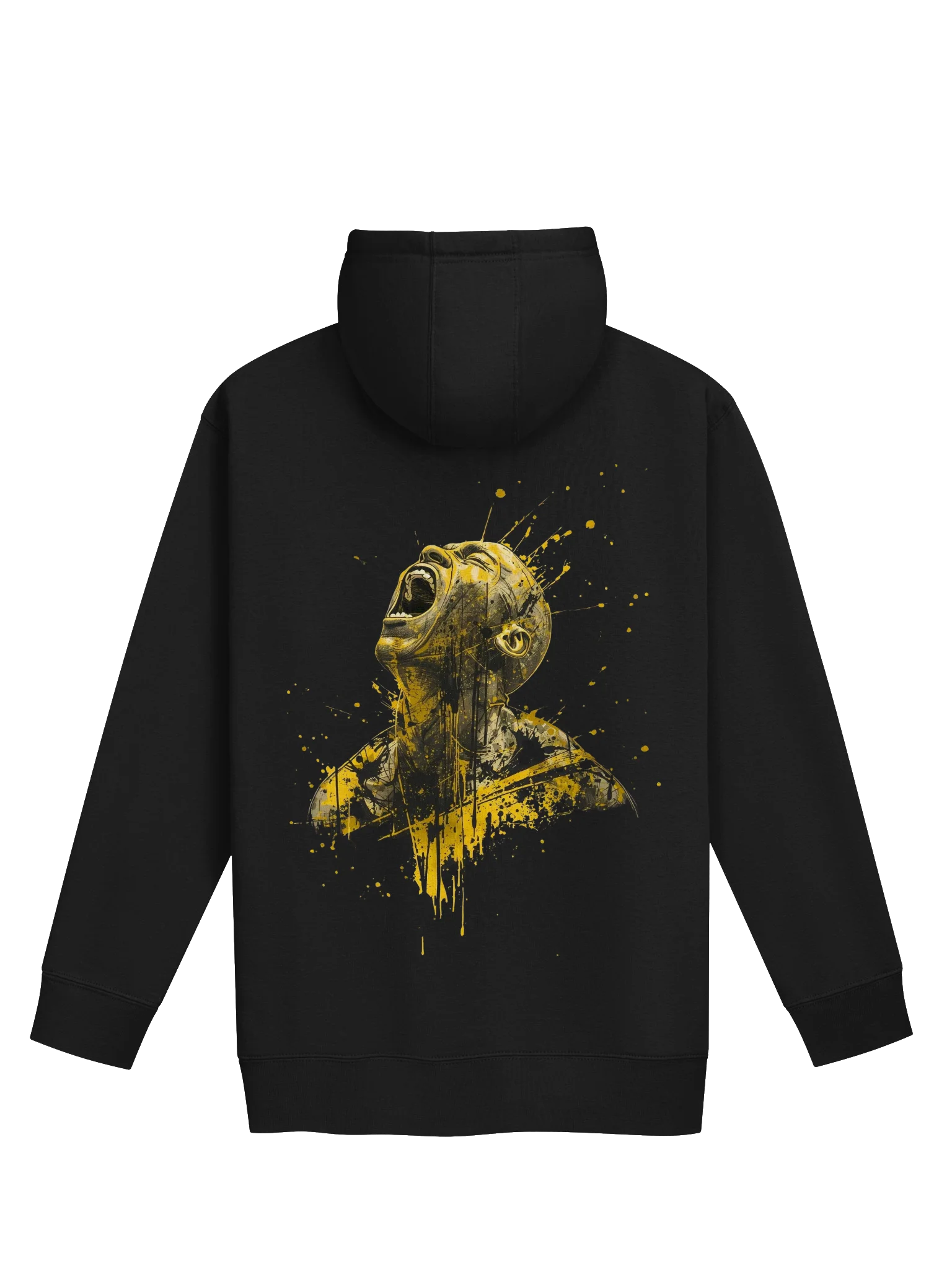 HAZARD EDITION: Electric Yellow & Black Ink Graphic Premium Hoodie & Sweatshirt Collection product image (1)