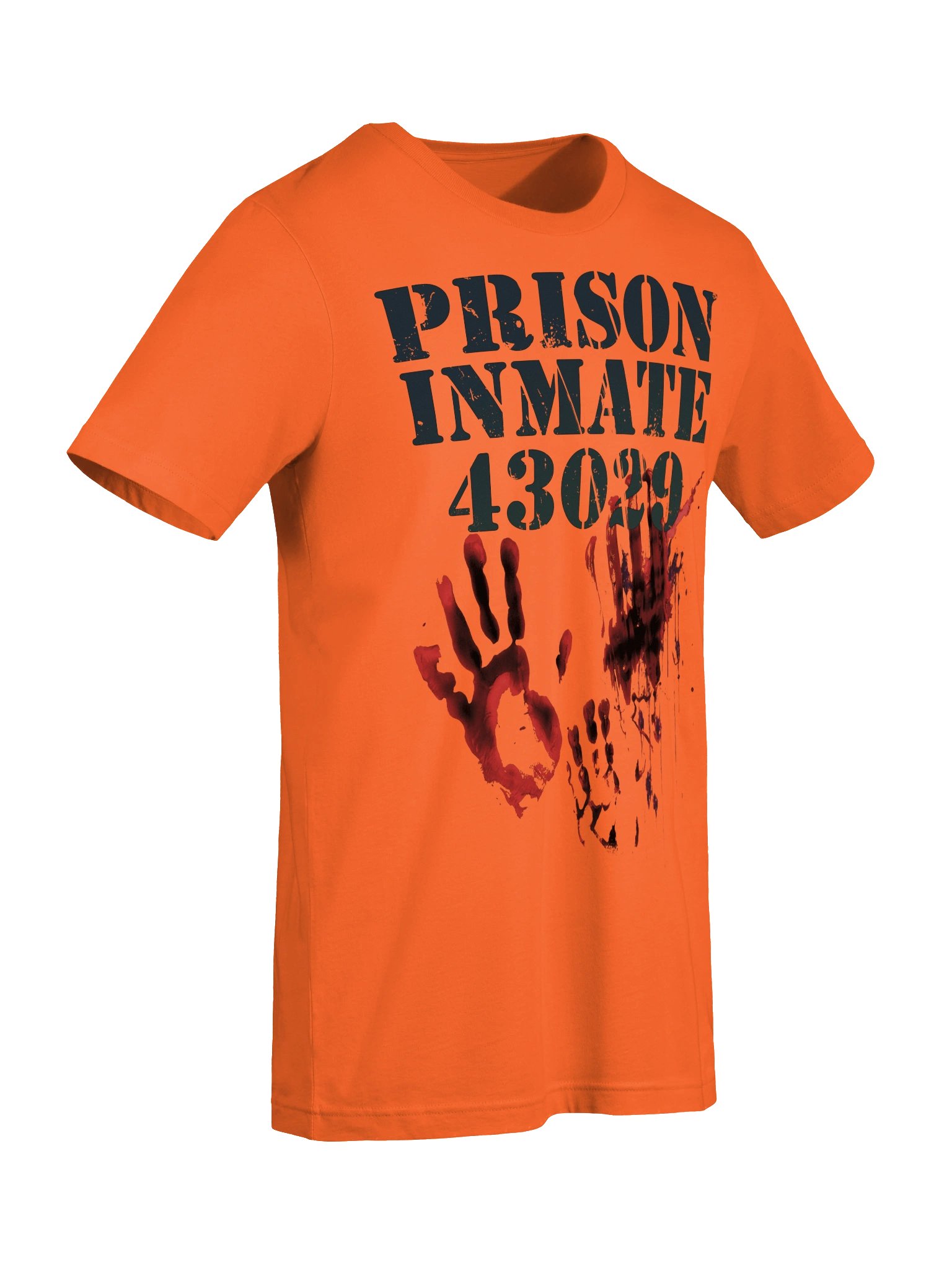 Prison Inmate Shirt Zombie Blood Splatter Jail Prisoner Gore Horror Costume product image (2)
