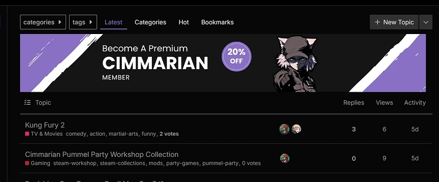 Categories and tags
