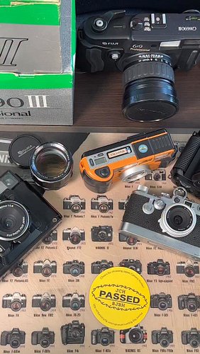 The Minolta TC-1. Titanium clad and with a very fancy lens, this was about as premium as it gets for a premium compact camera...