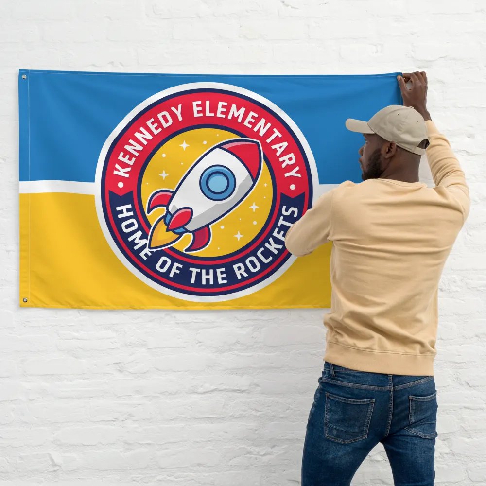 Kennedy Elementary Rocket Flag product image (11)