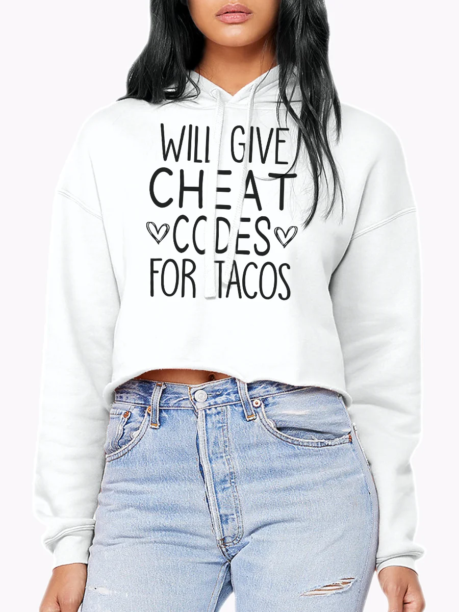 Codes & Tacos - Cropped Hoodie product image (1)