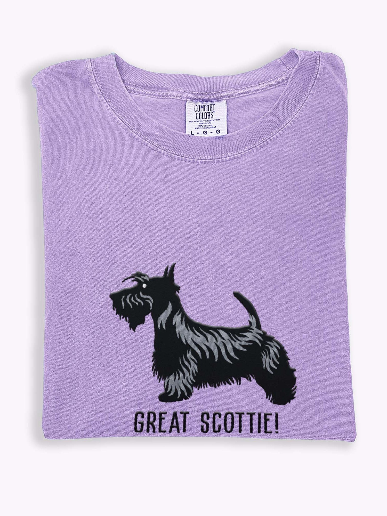 Great Scottie T-Shirt(Embroidered) of a Scottish Terrier product image (1)