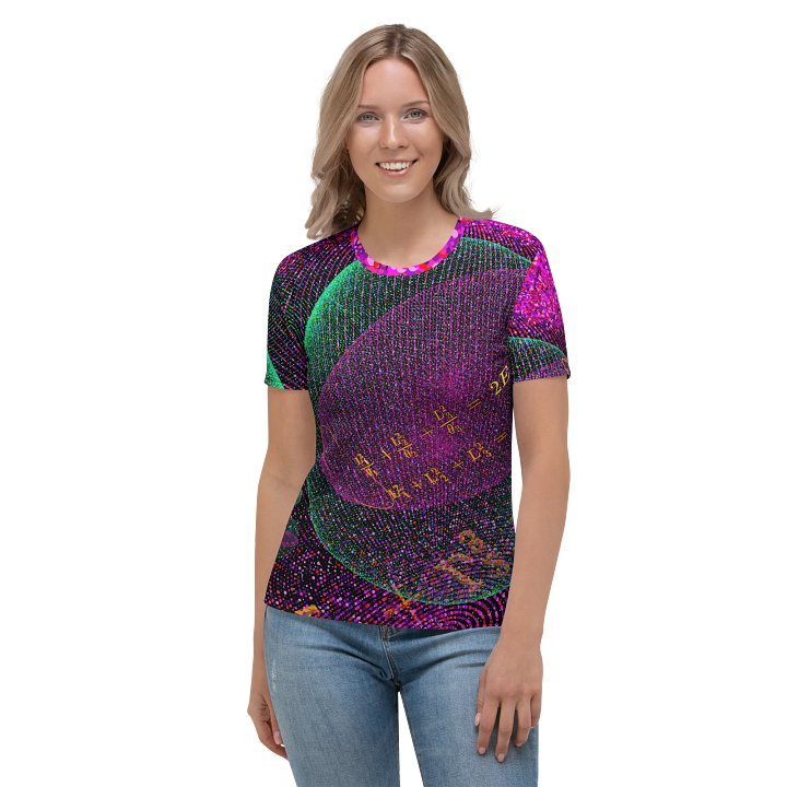 Poinsot's Pixel Spaceship 4 - Physics of the Gyroscope Women's Crew Neck T-Shirt product image (2)