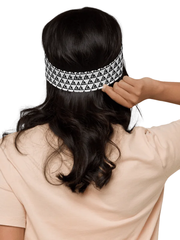 LEANDRO DE LA VEGA HEADBAND WHISPER BLACK LOGO product image (2)