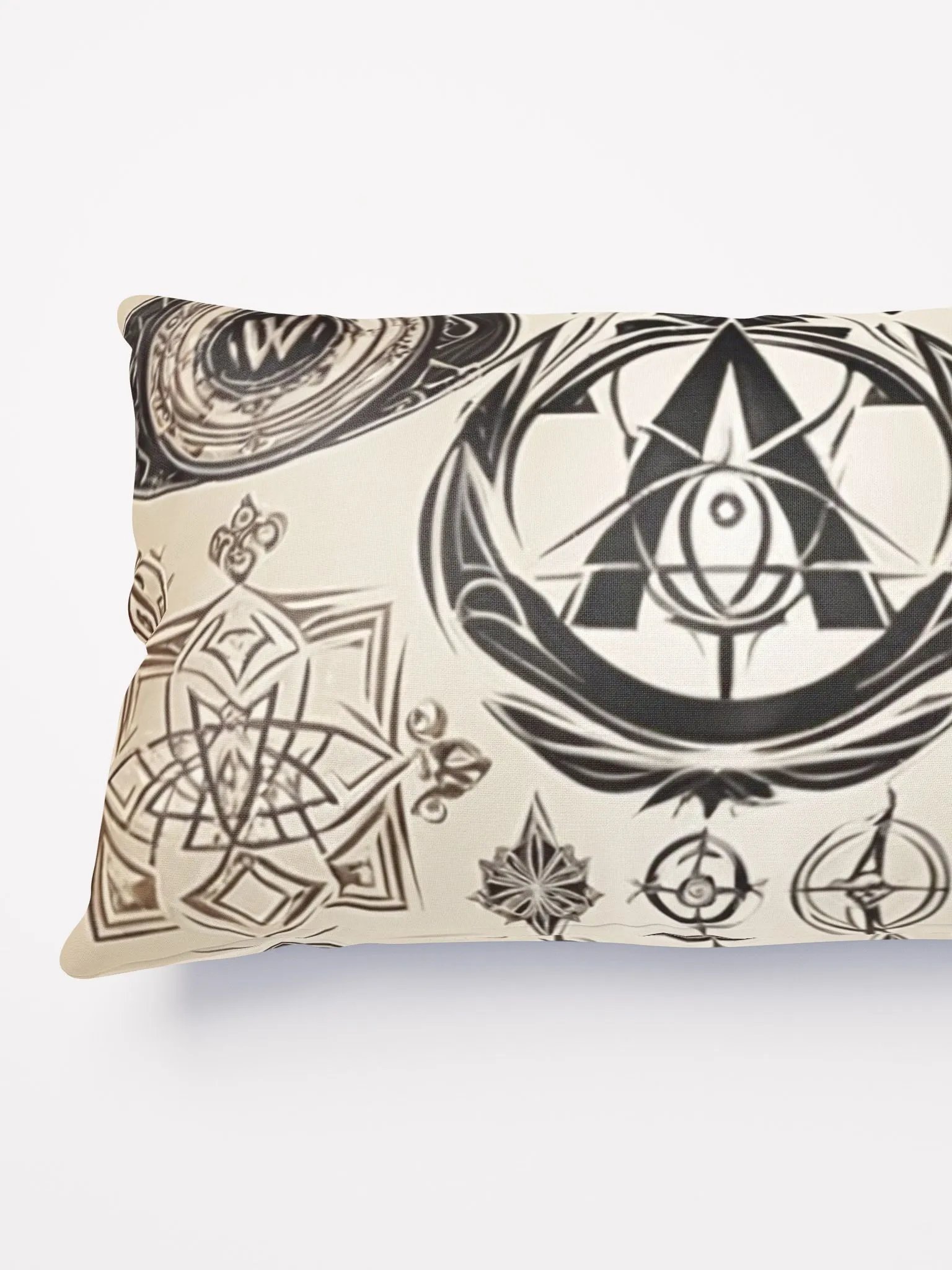 Brown and Cream Symbology Cushion product image (9)