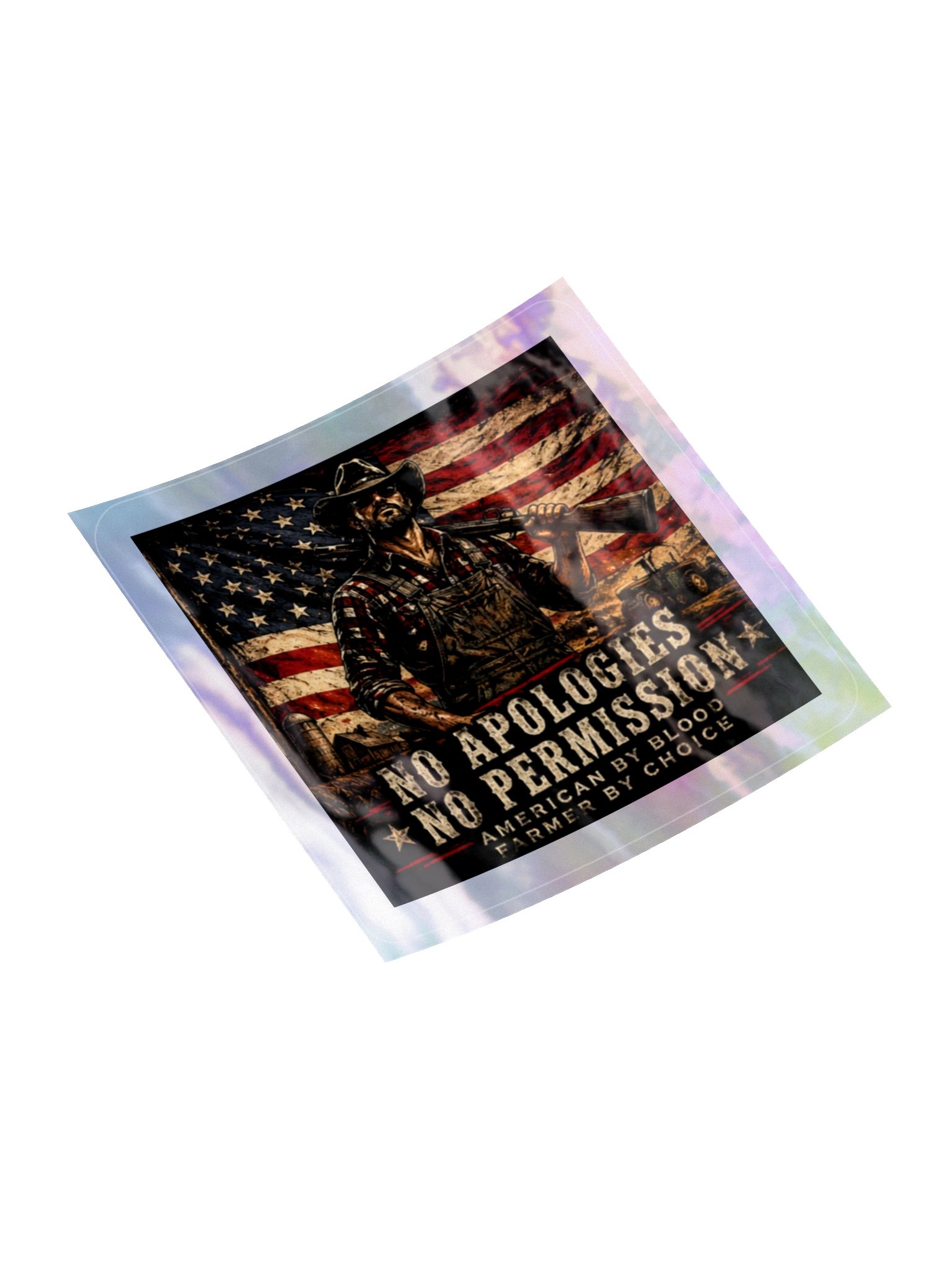 No Apologies - No Permission Kiss-Cut Holographic Sticker Sheet product image (10)