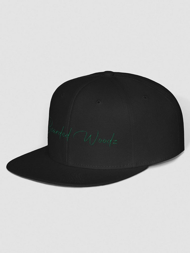 Bearded Woodz Signature Snapback Cap (Green Embroidery) product image (2)