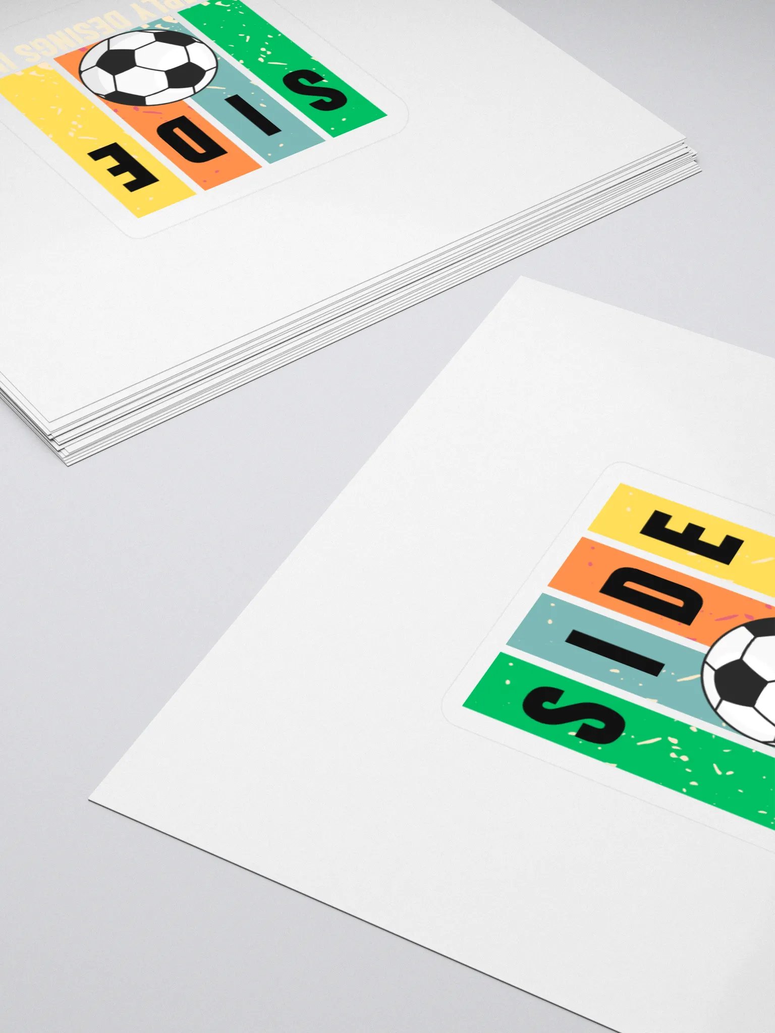 Soccer Ball Spectrum Kiss Cut Stickers product image (4)