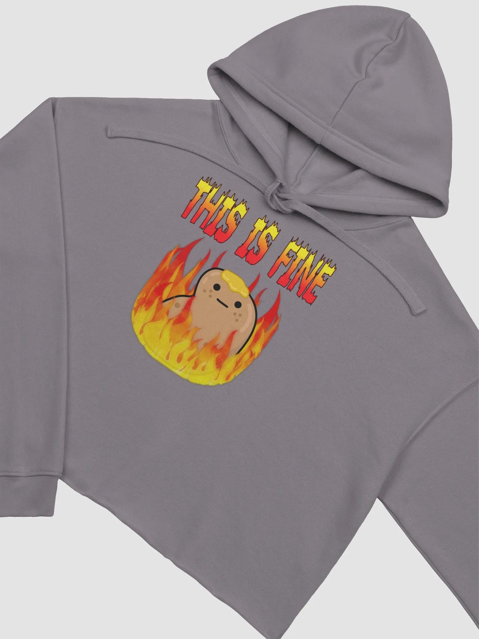 This Is Fine Crop Hoodie product image (9)