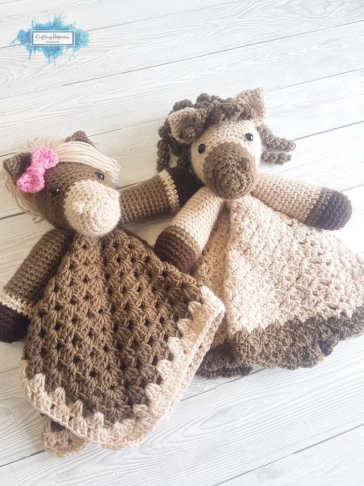 Horse Lovey Crochet Pattern Harry and Harriet Comforter PDF Pattern - Crafting Happiness product image (1)