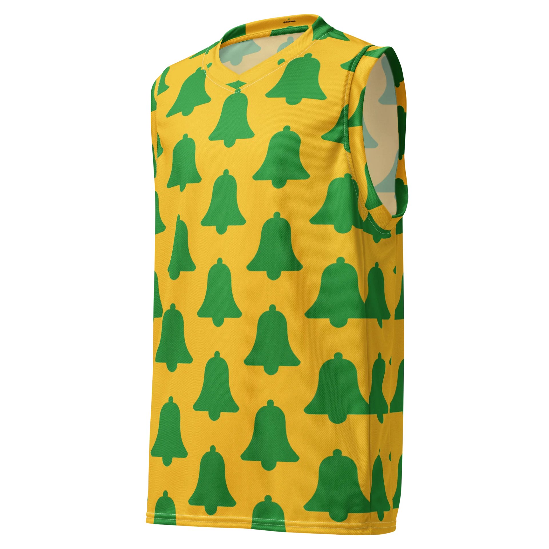 Green Bell Pattern All-Over Basketball Jersey product image (1)