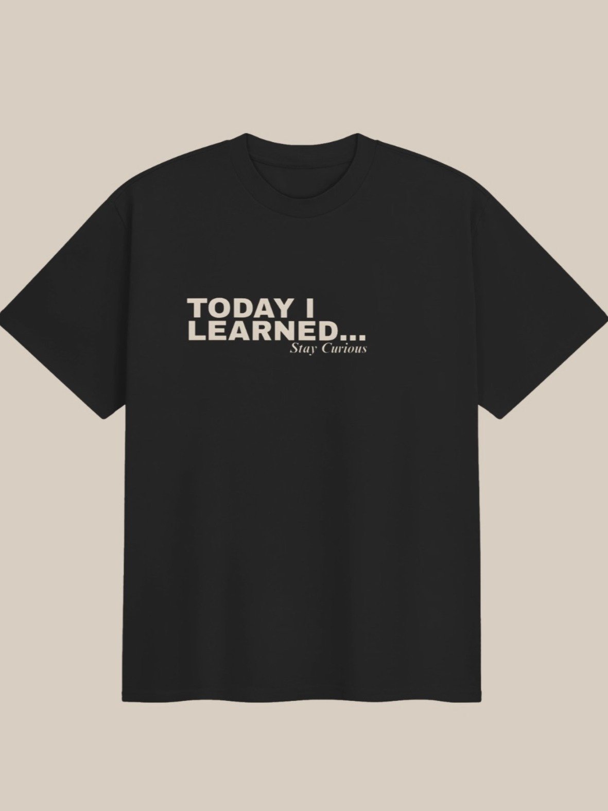 Today I Learned Heavyweight Tee (Black) product image (1)
