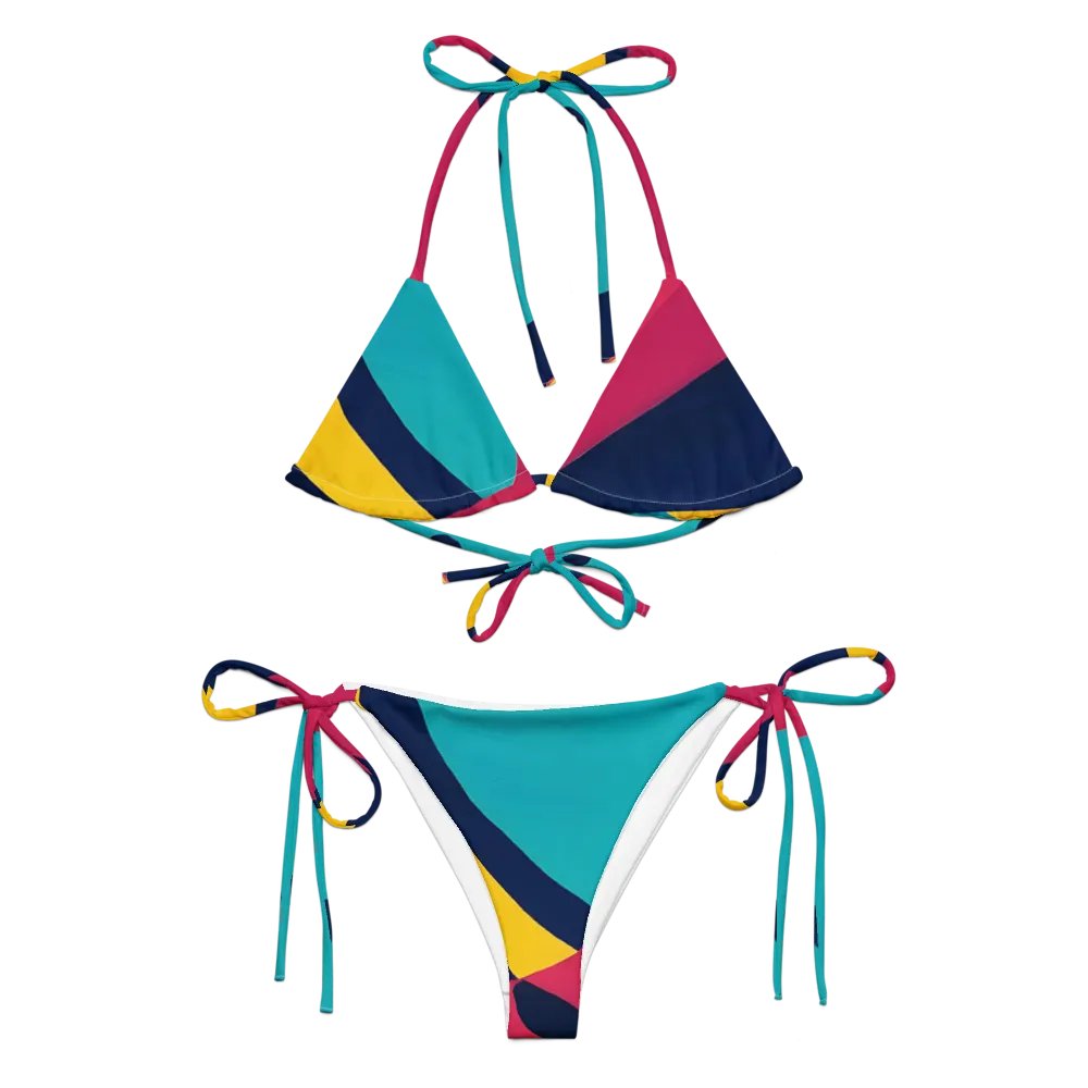 Abstract Lithographic Pattern Design String Bikini - V10 product image (1)