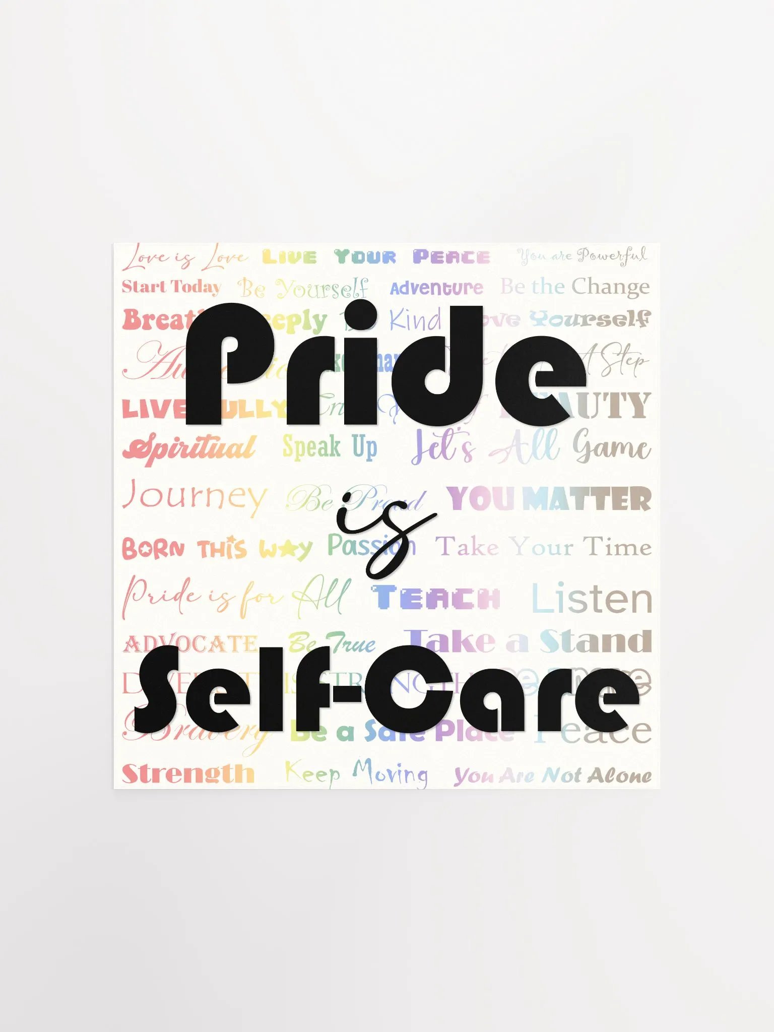 Pride Is Self-Care Square Poster product image (1)