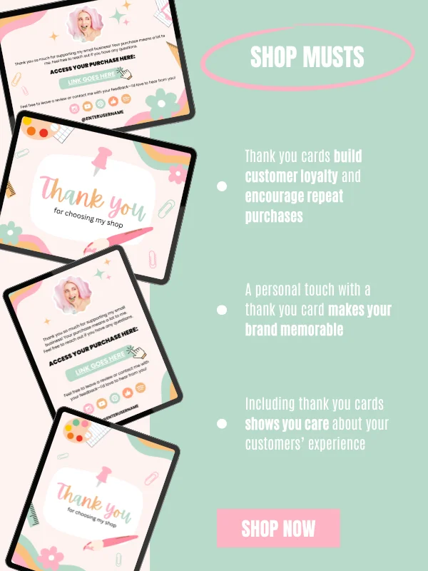 Whimsical MRR/PLR Thank You Cards product image (9)