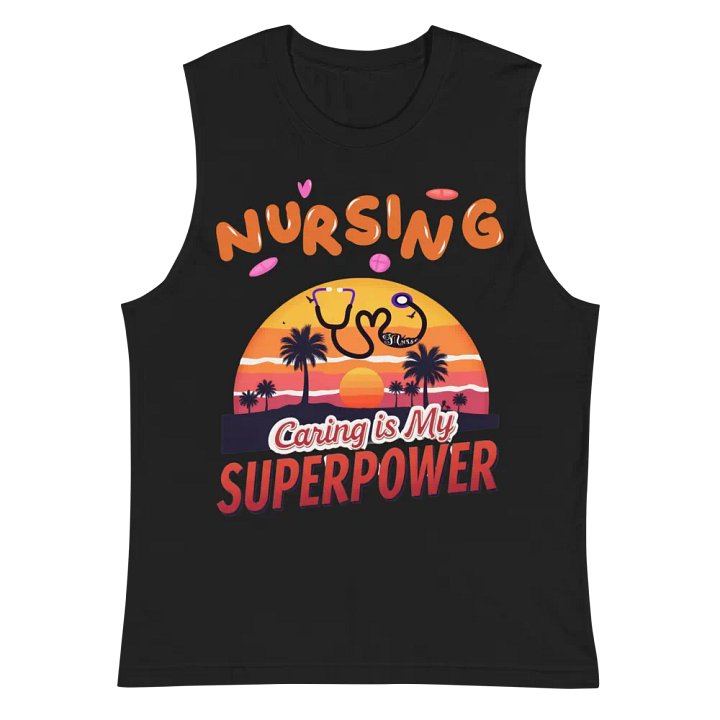 Sunset Nursing Superpower Muscle Tank product image (3)