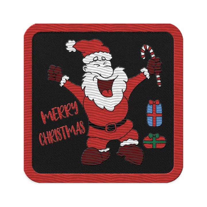 Santa Claus Merry Christmas Embroidered Patch product image (1)