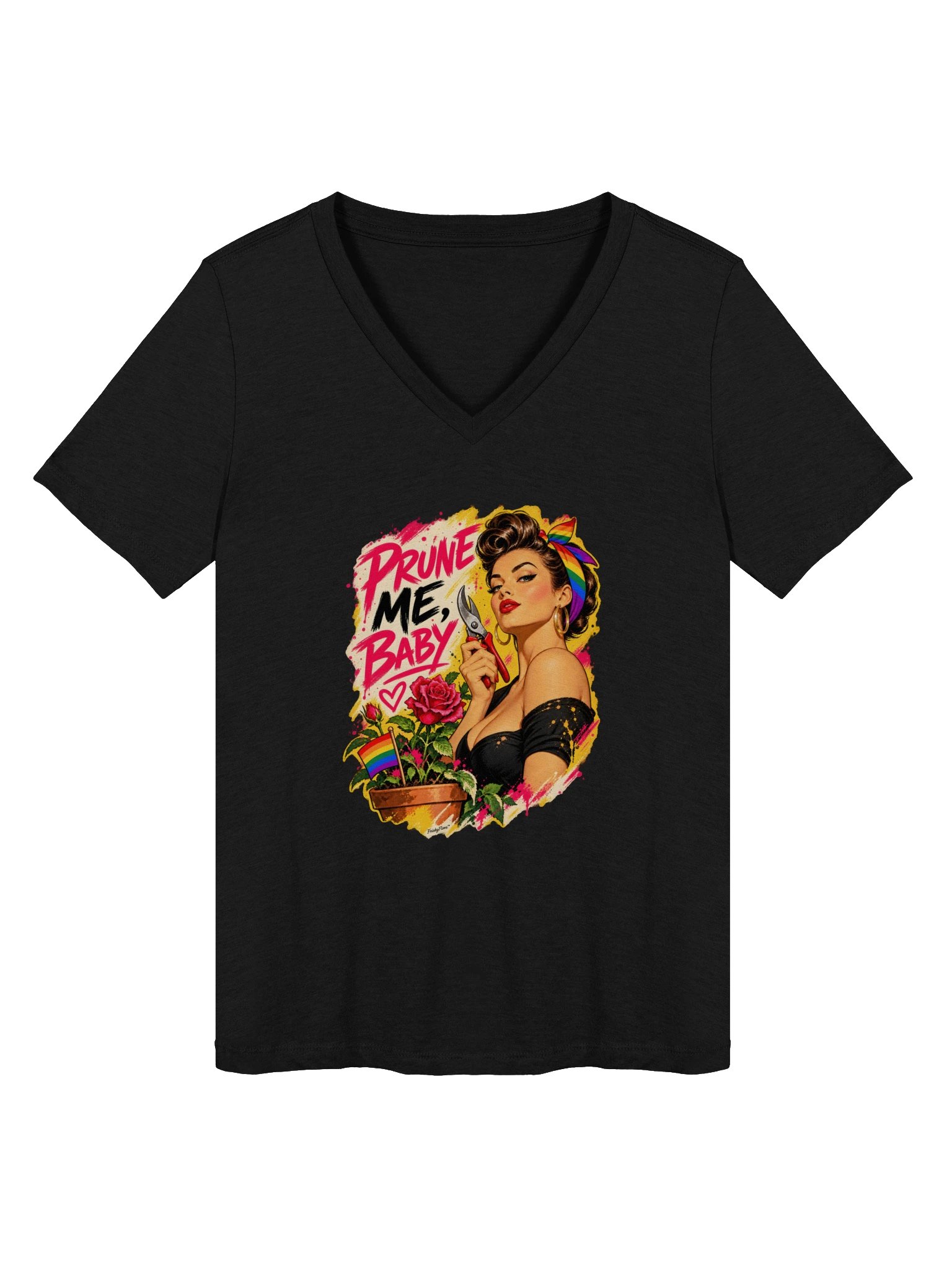 Prune Me, Baby Pin-Up Pride V-Neck Tee product image (9)