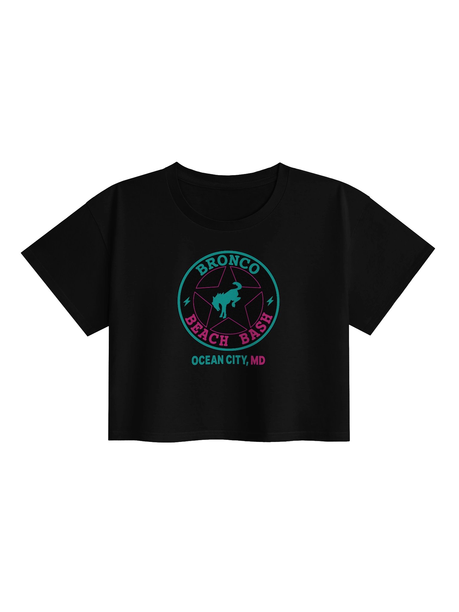 2025 Bronco Beach Bash Ocean City / Destination Bigfoot Bronco Collab | Women's Crop Top (Multiple Colors Available) product image (2)