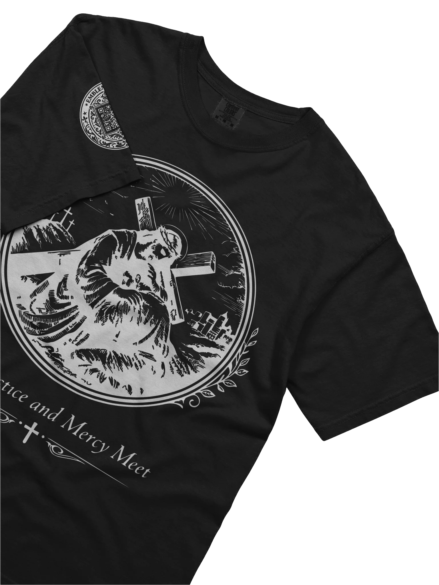 Justice Meets Mercy (White on Black/Color) product image (5)