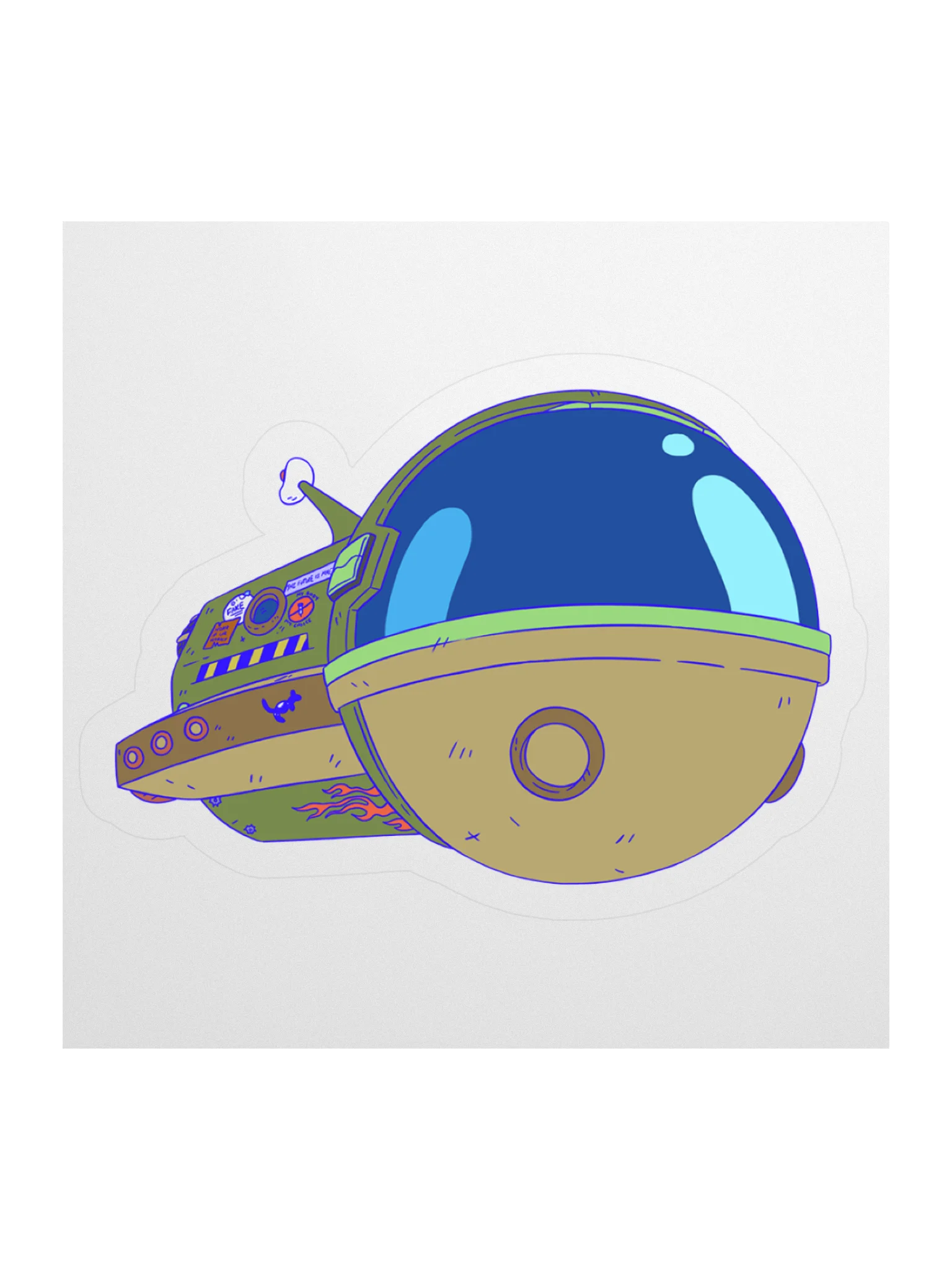 Problematic Spaceship Sticker product image (1)