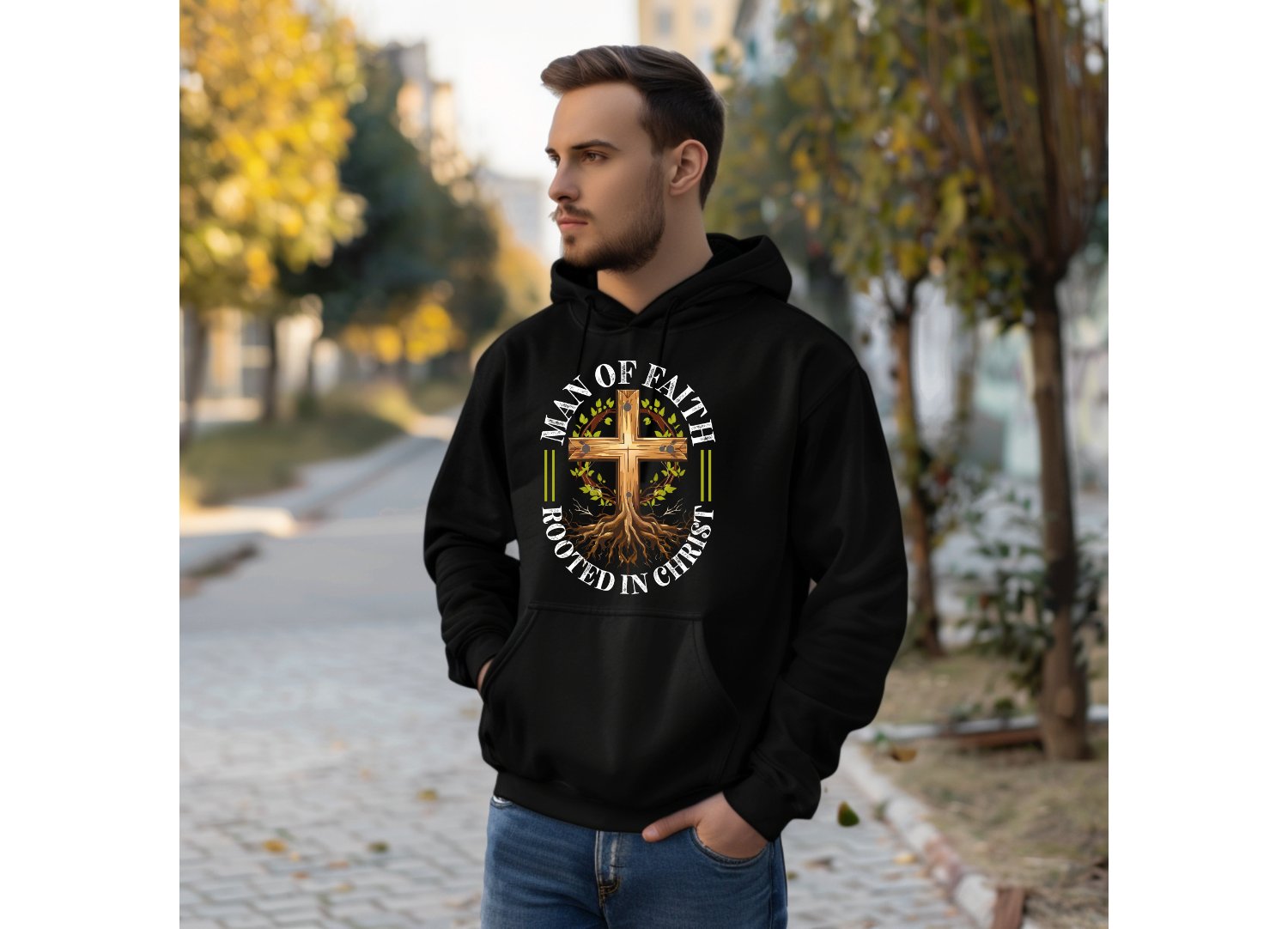 Man of Faith: Rooted in Christ Premium Hoodie product image (1)