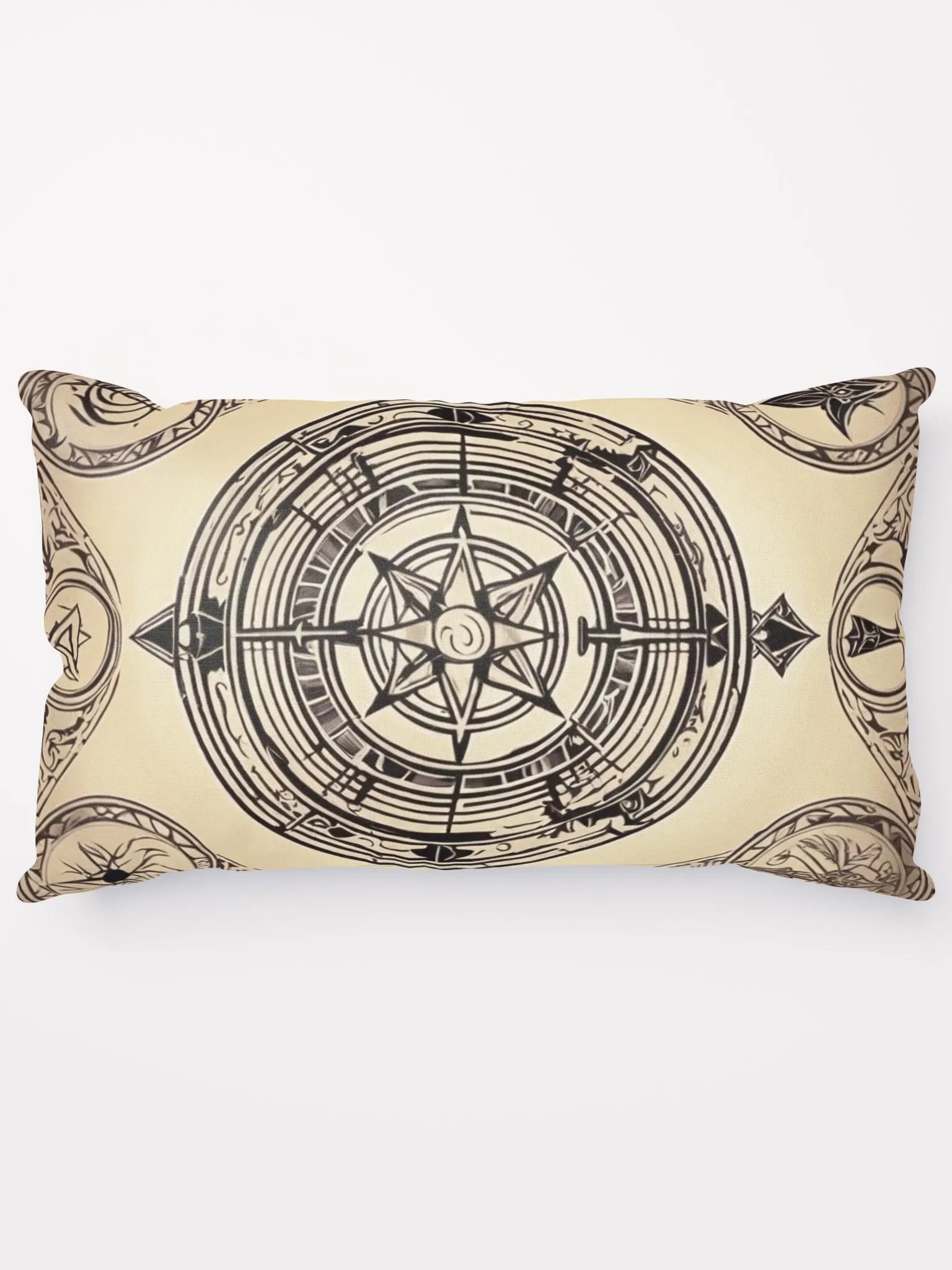 Black and Cream Symbology Cushion product image (5)