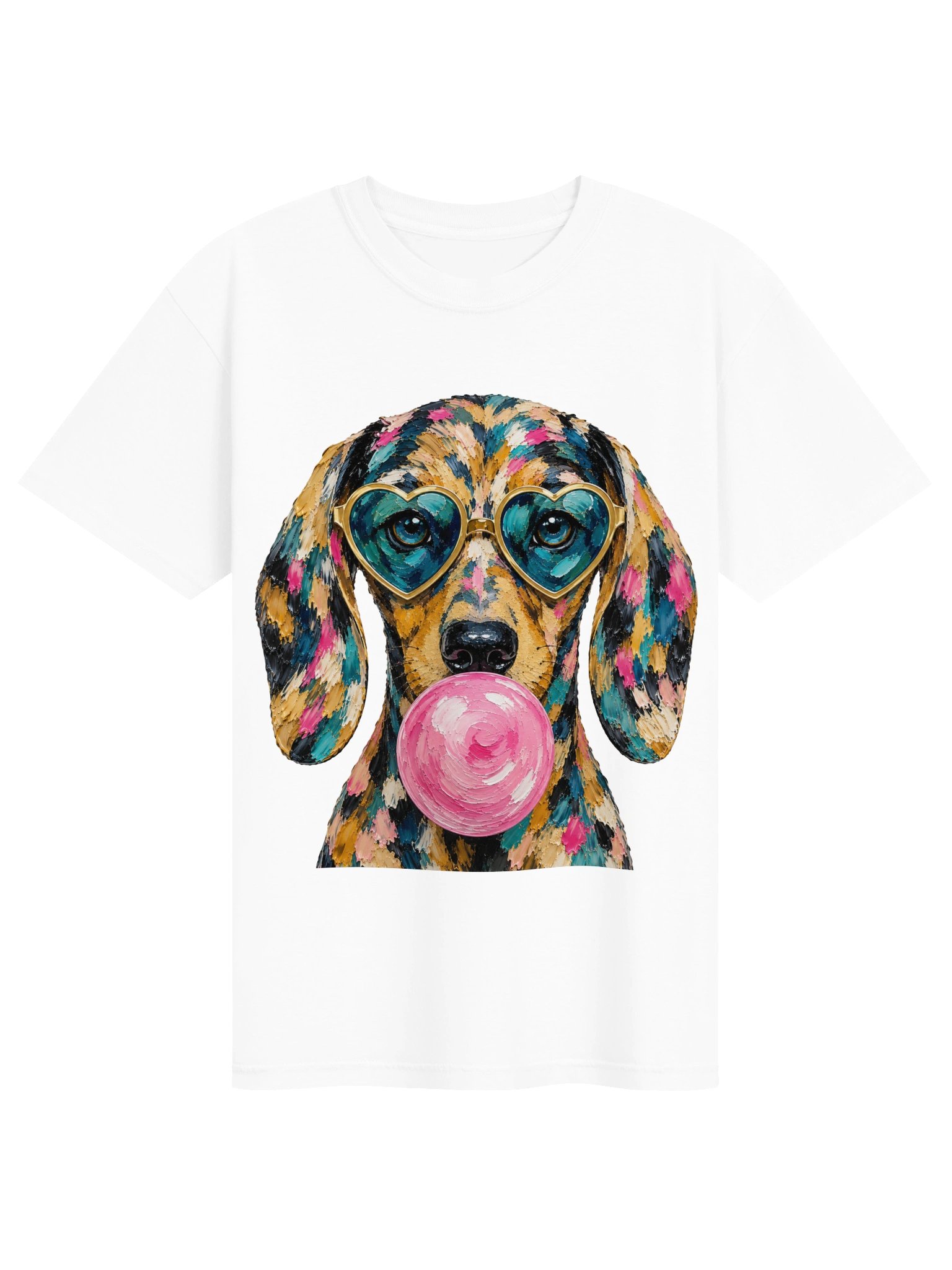 Bubblegum Dachshund Pop Art Tee product image (1)