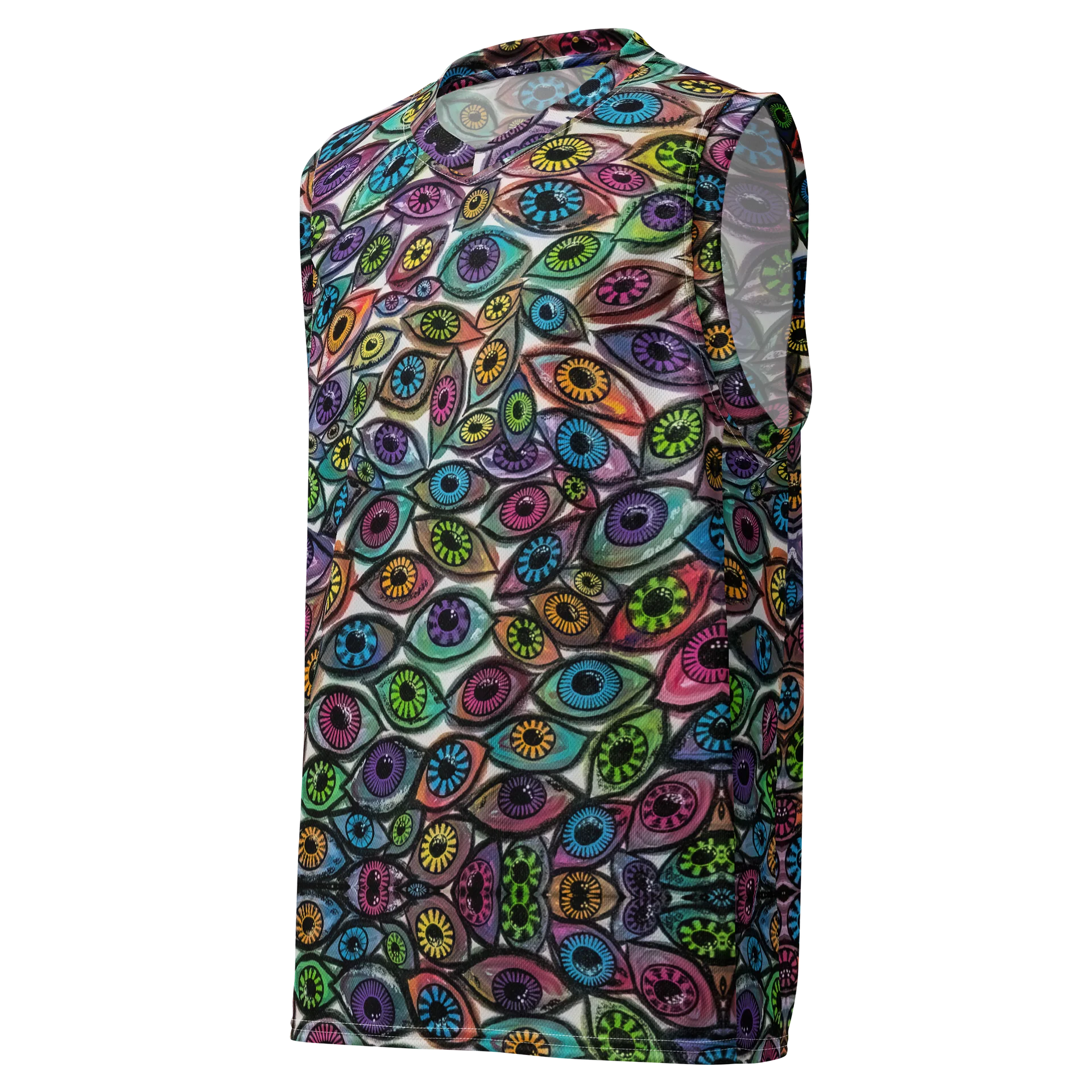 Psychedelic Eyes Recycled Basketball Jersey | Eye See You Too product image (1)