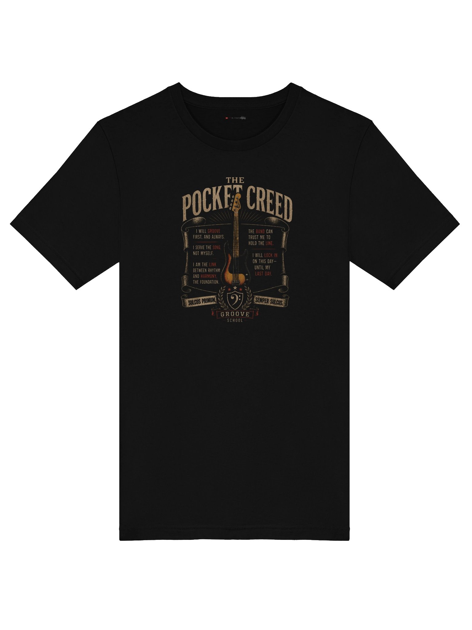 The Pocket Creed Premium Bassist Tee – Groove School Edition product image (5)