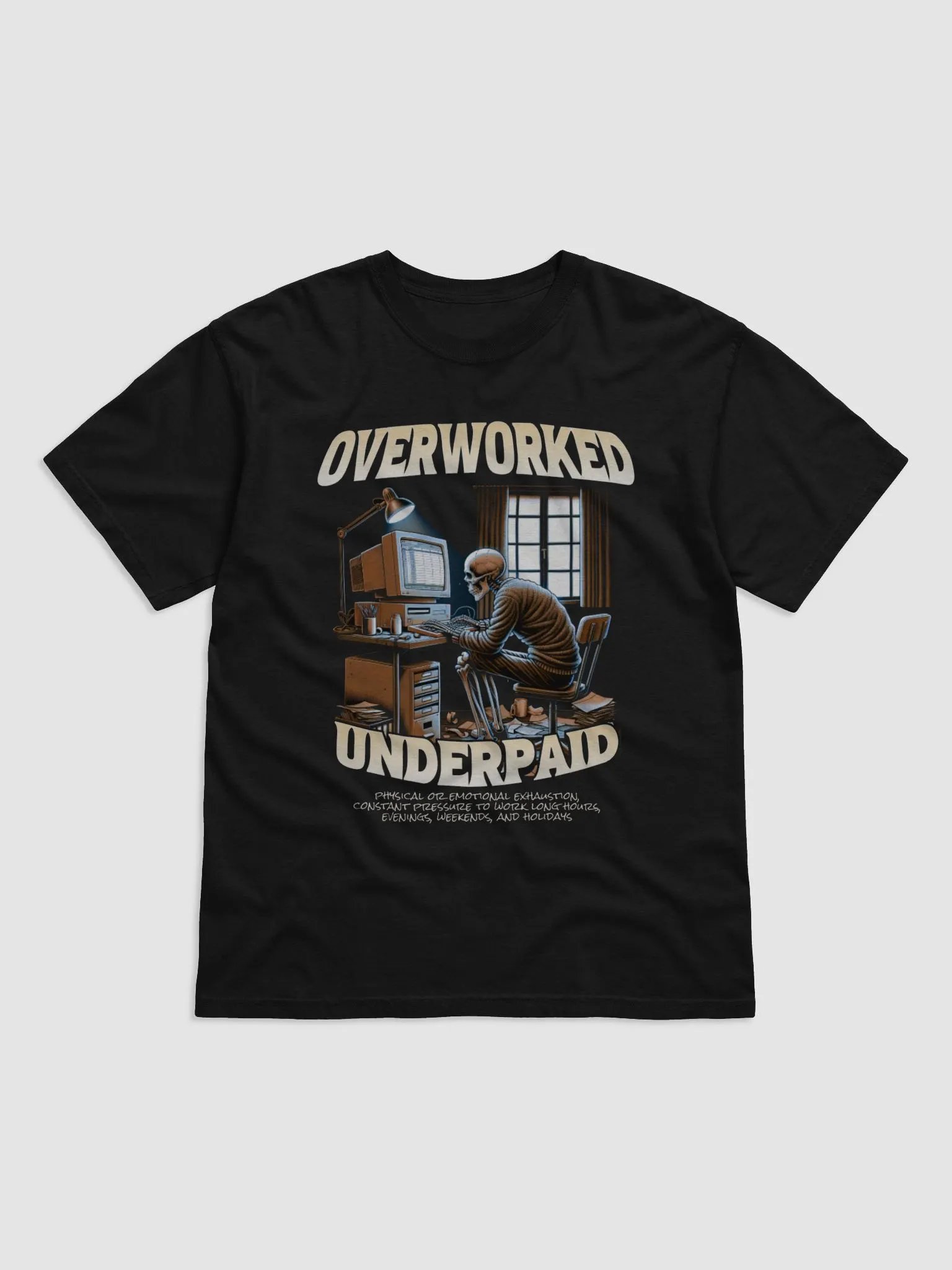 Skeleton Overworked T-Shirt product image (1)