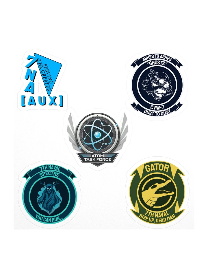 Atom Task Force 7th Naval Aviation Sticker Sheet! product image (1)