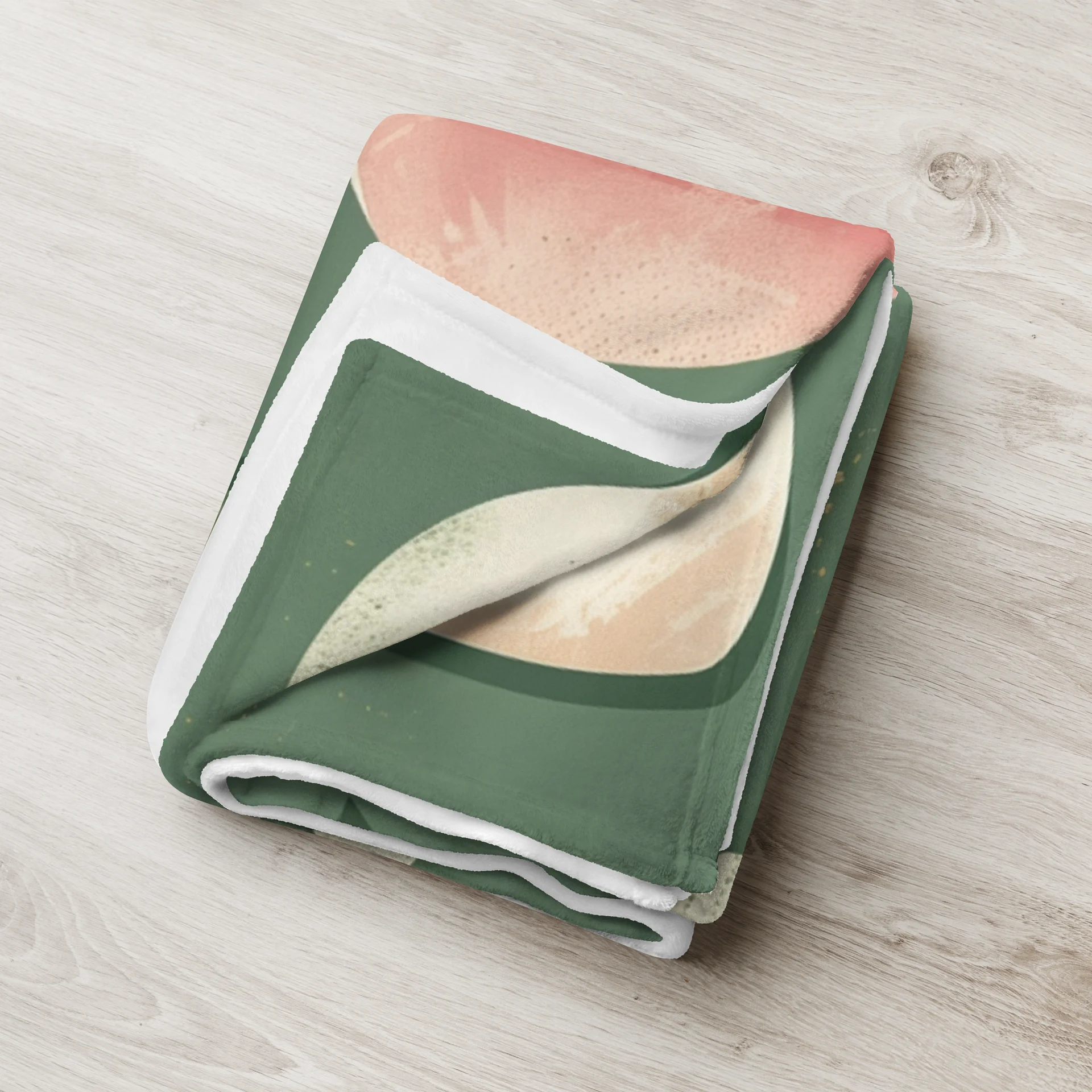 Cute Japanese Mochi Throw Blanket - Kawaii Green Dessert Fleece product image (3)