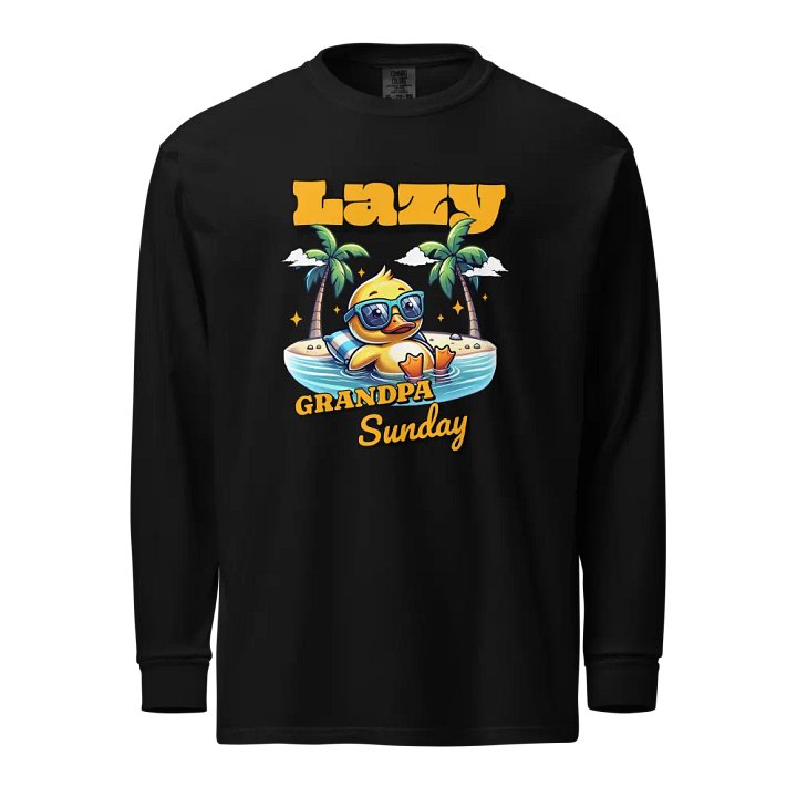 Lazy Grandpa Sunday Duck Long Sleeve Shirt product image (1)