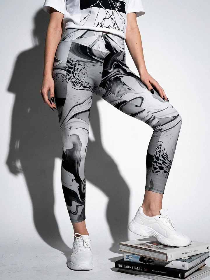 Black Marble-Leggings with Pockets product image (1)