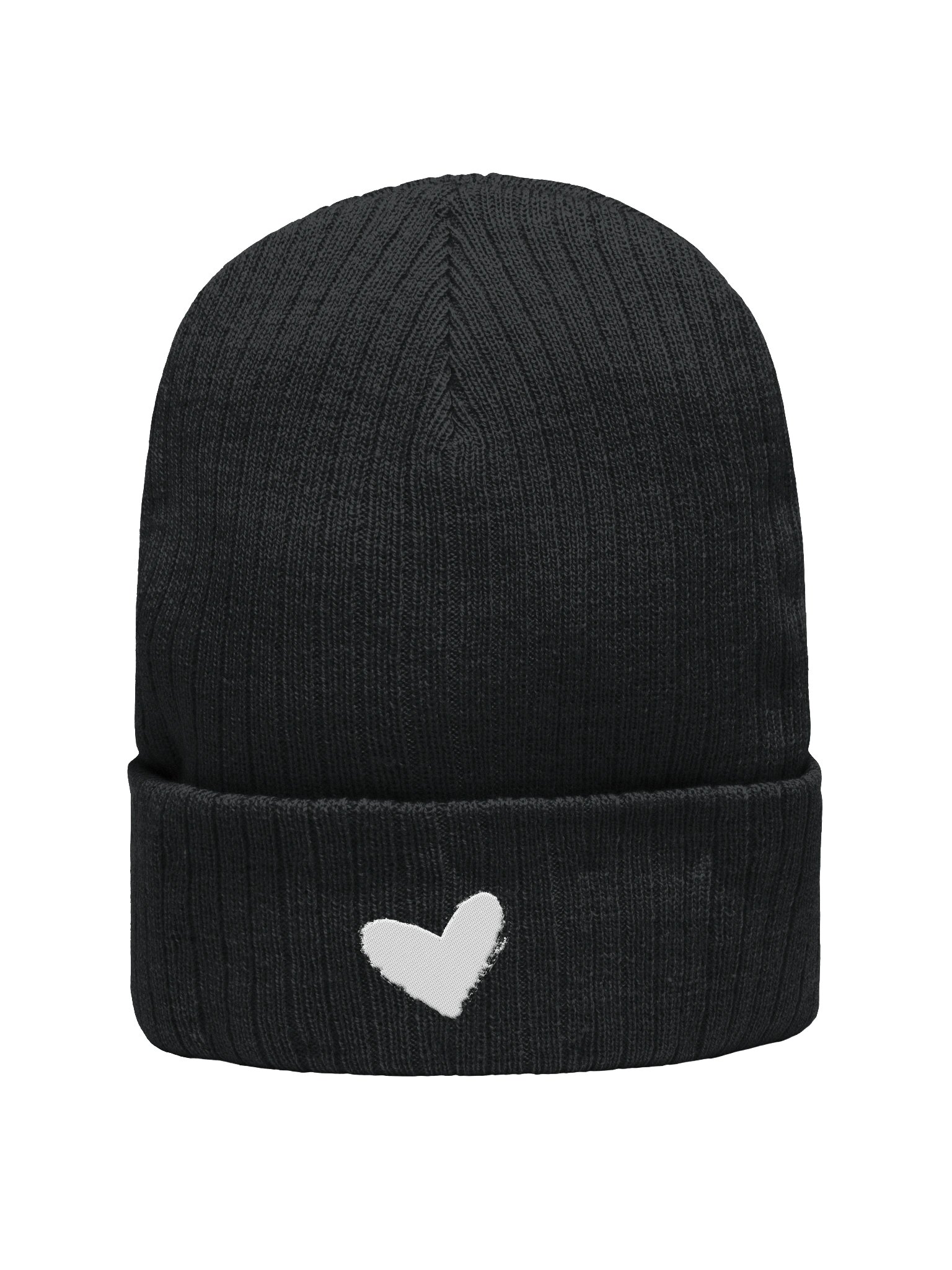 Pixel Heart Ribbed Beanie product image (2)