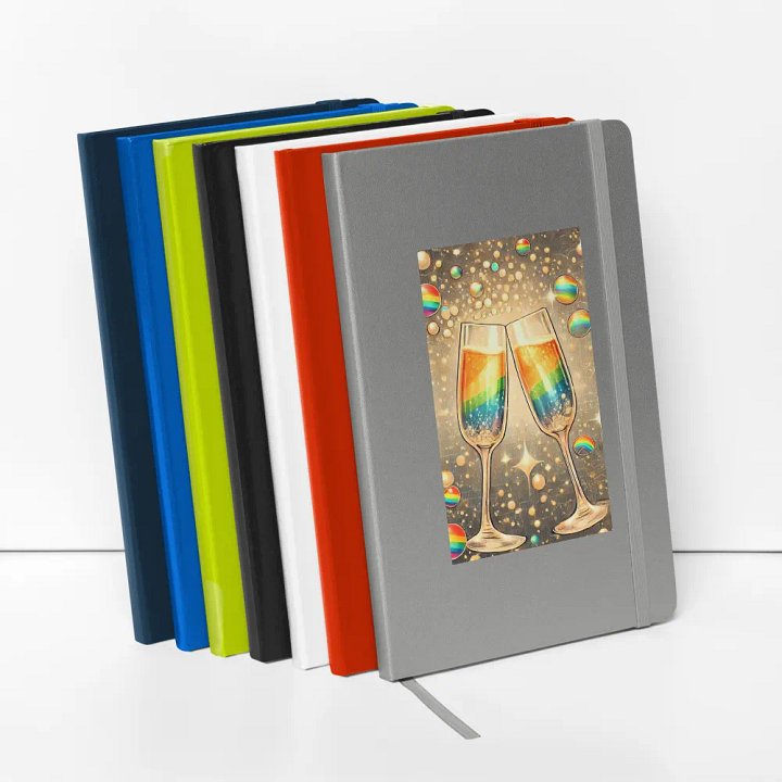 Rainbow Champagne Celebration Journal / Guestbook - NAVY product image (2)