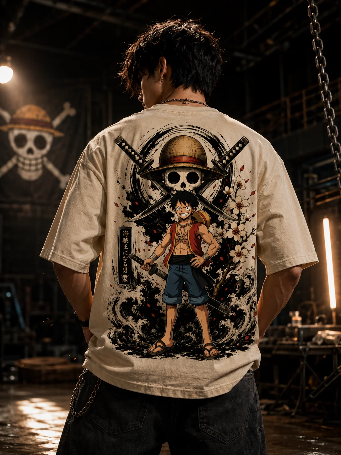Straw Hat Skull Emblem Heavy Tee product image (1)