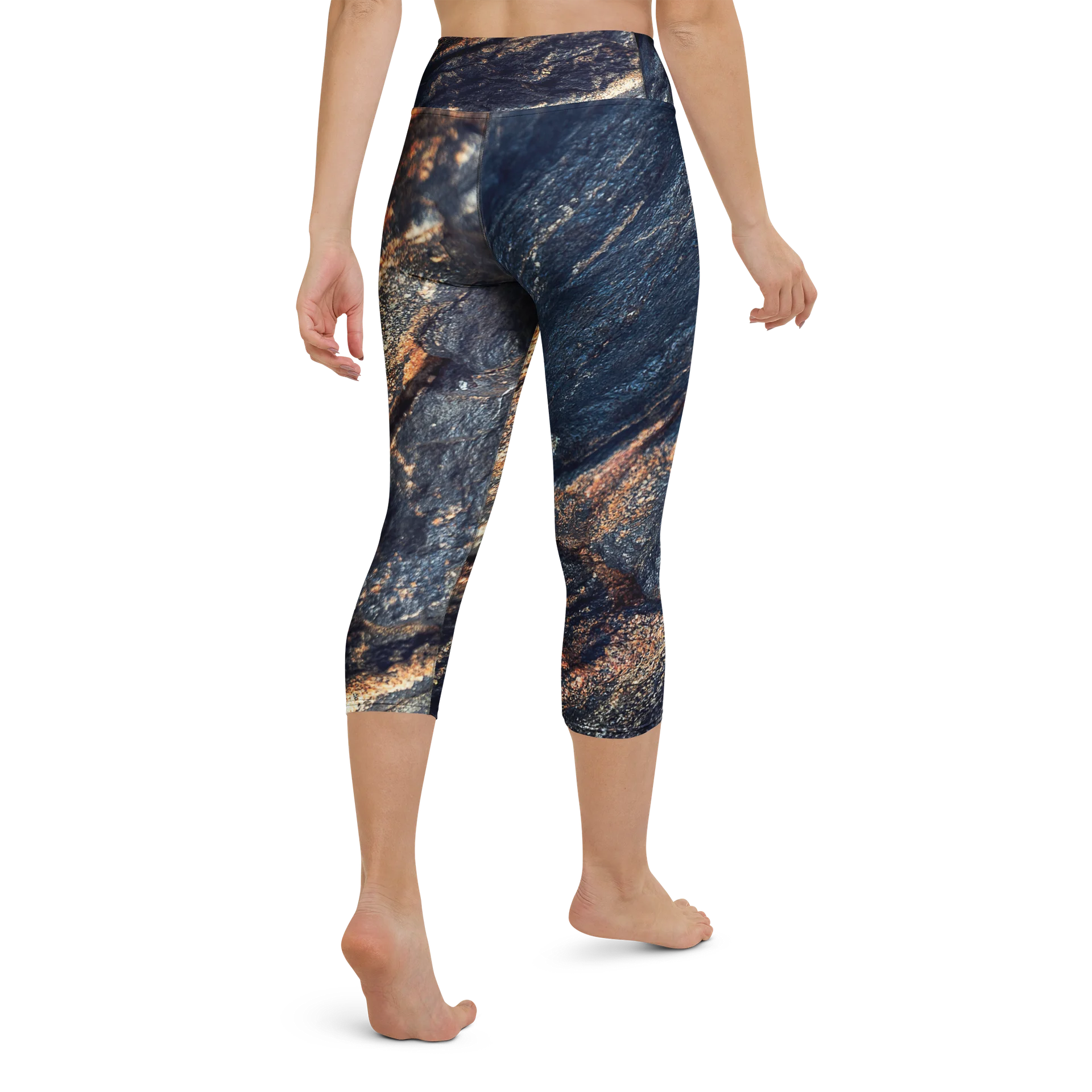 Obsidian Vein All-Over Print Yoga Capri Leggings product image (3)