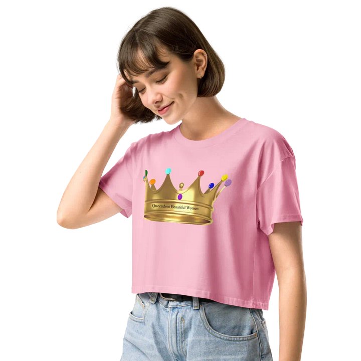 Queendom Beautiful Women Gemstone Crown Crop Top/Pink (TM) product image (2)