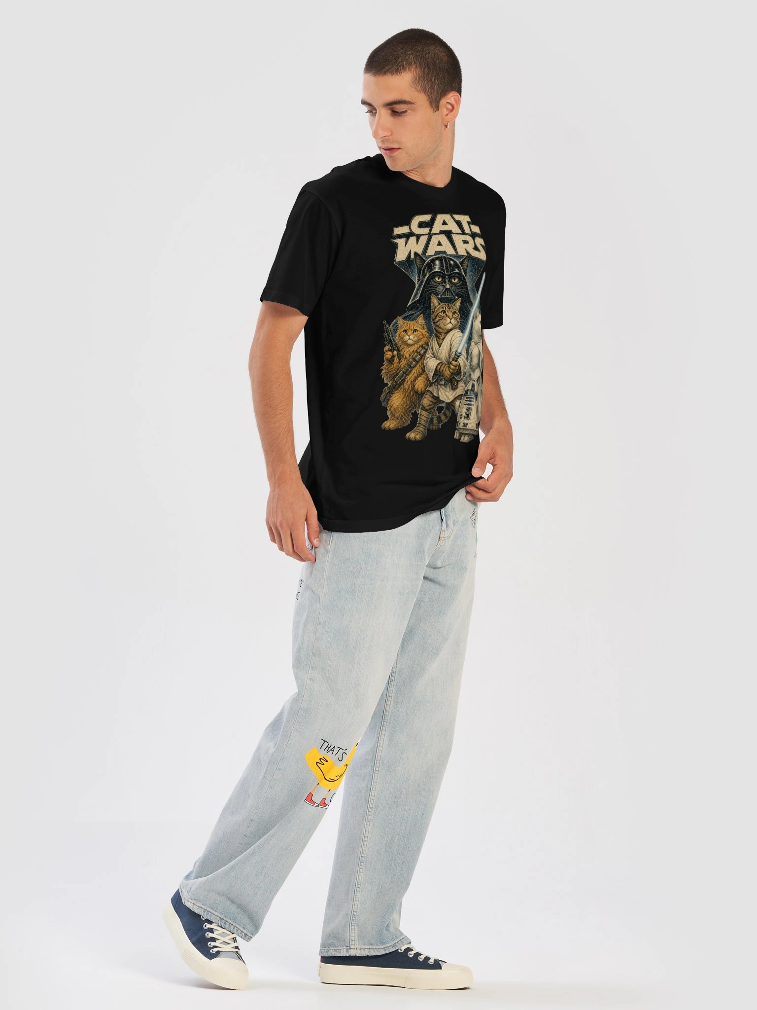 Cat Wars Vintage T-shirt product image (4)