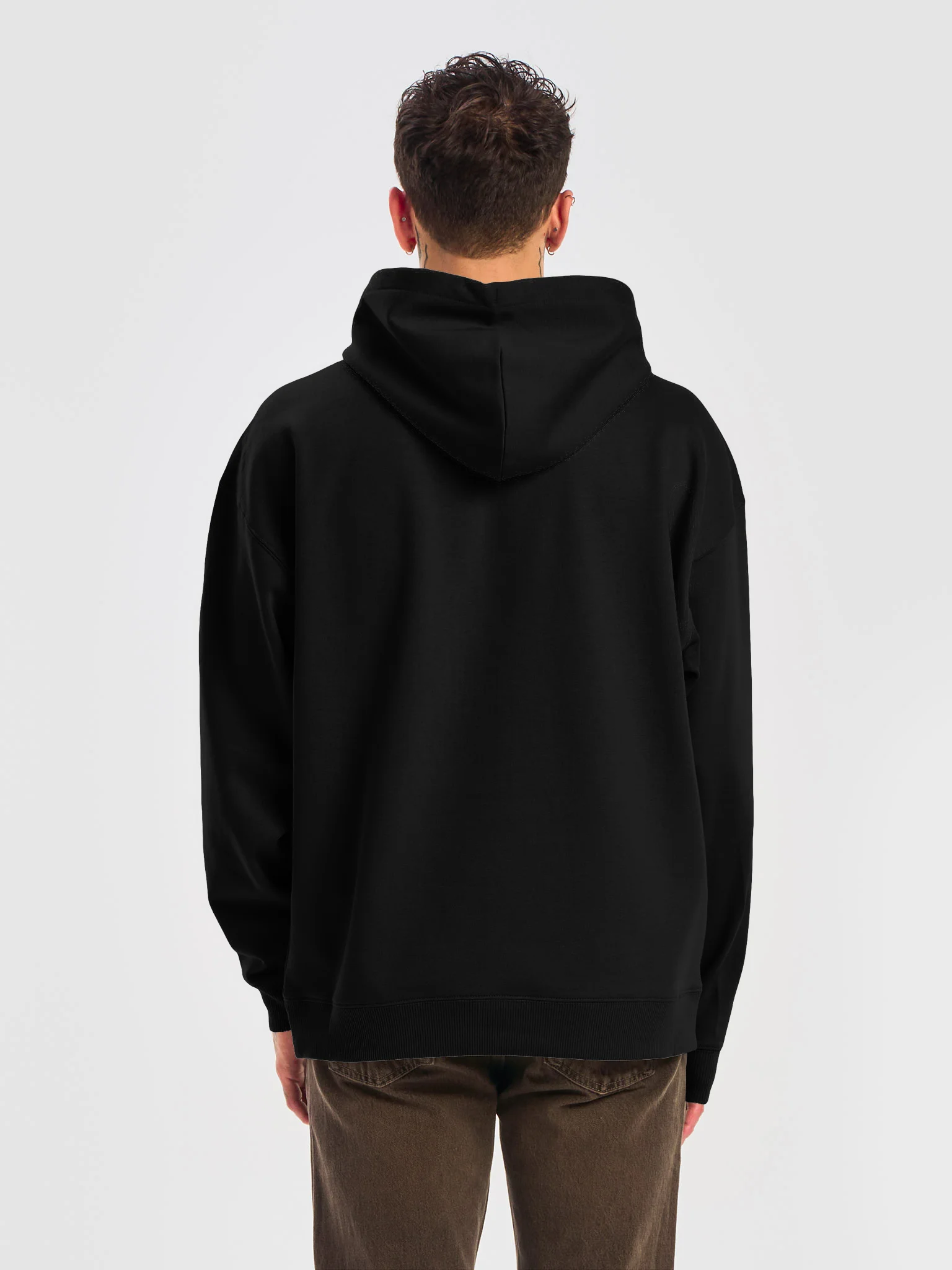 Ahdasee Records Signature Embroidered Hoodie – Black (Gold/White) product image (6)