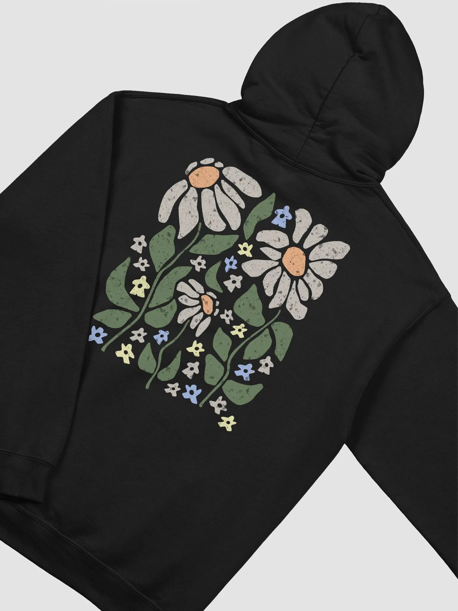 Minimalist Subtle Meeples Pastel Floral Hoodie for Board Gamers product image (6)