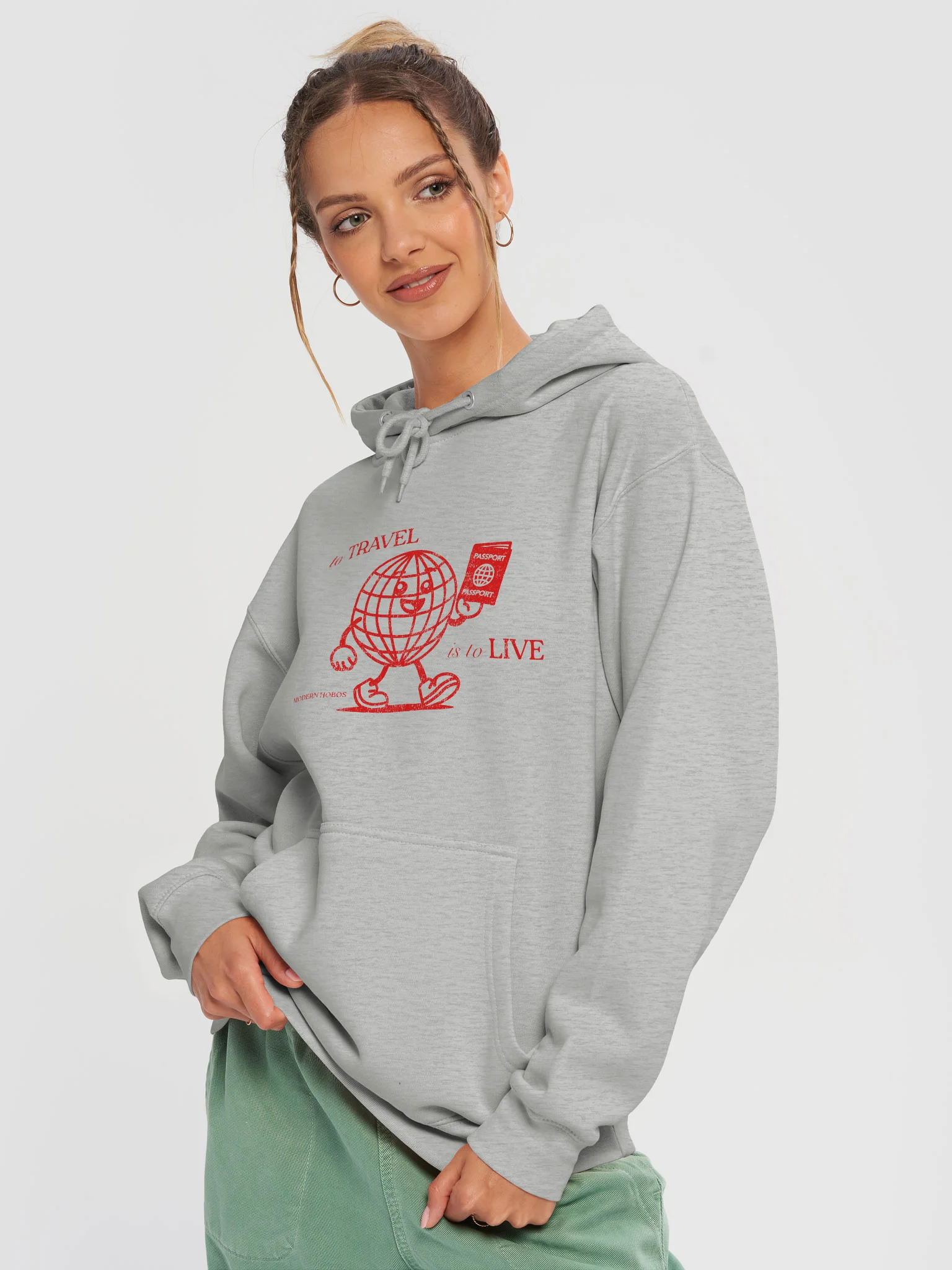 Happy World (Red) Hoodie product image (7)