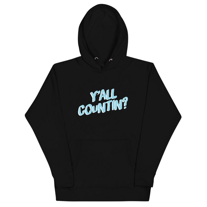 Yall Countin? Hoodie - Blue and Black product image (1)